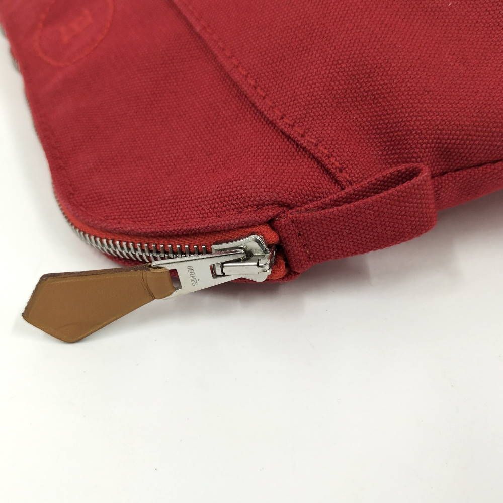 Hermes Bolide Pouch Mini 20 Canvas Red — view 5