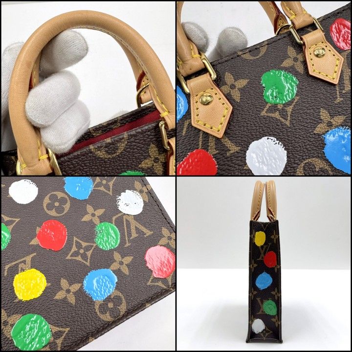 Louis Vuitton Yayoi Kusama Petite Sac Plat Handbag Monogram — view 5