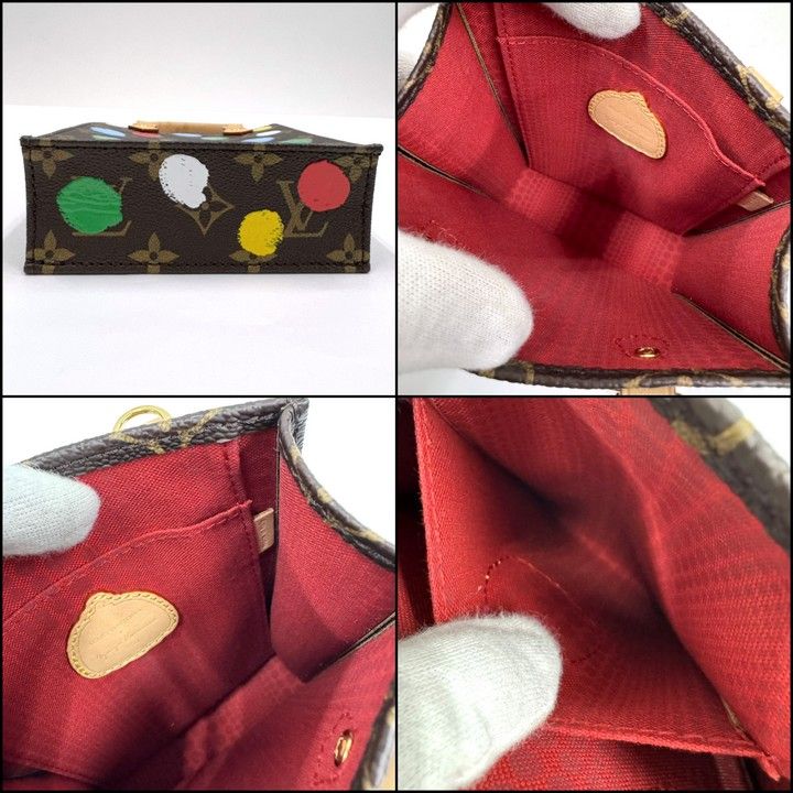 Louis Vuitton Yayoi Kusama Petite Sac Plat Handbag Monogram — view 7