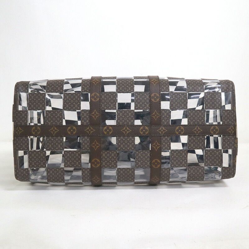 Louis Vuitton Keepall Bandouliere 50 Boston Bag Monogram Chess Brown — view 4