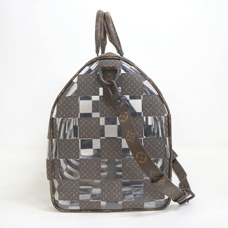 Louis Vuitton Keepall Bandouliere 50 Boston Bag Monogram Chess Brown — view 3