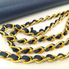 Prada Wallet Chain Saffiano Leather Blue — view 6