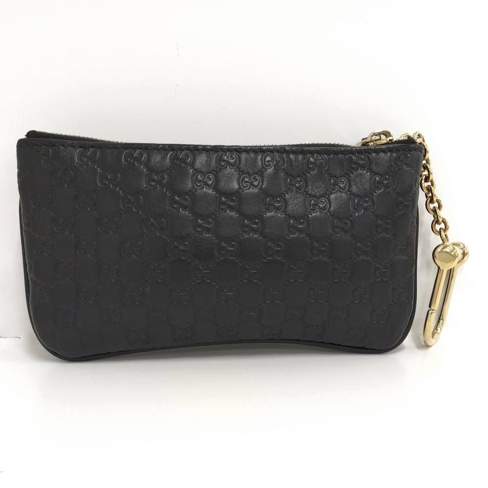Gucci Coin Case Micro Guccissima Leather Black — view 2