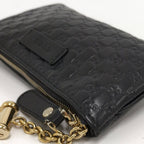 Gucci Coin Case Micro Guccissima Leather Black — view 3