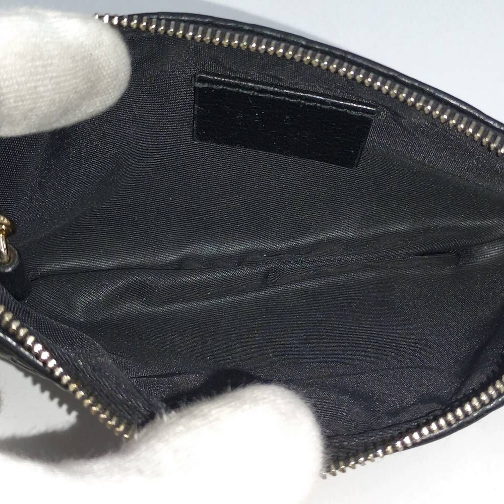 Gucci Coin Case Micro Guccissima Leather Black — view 7