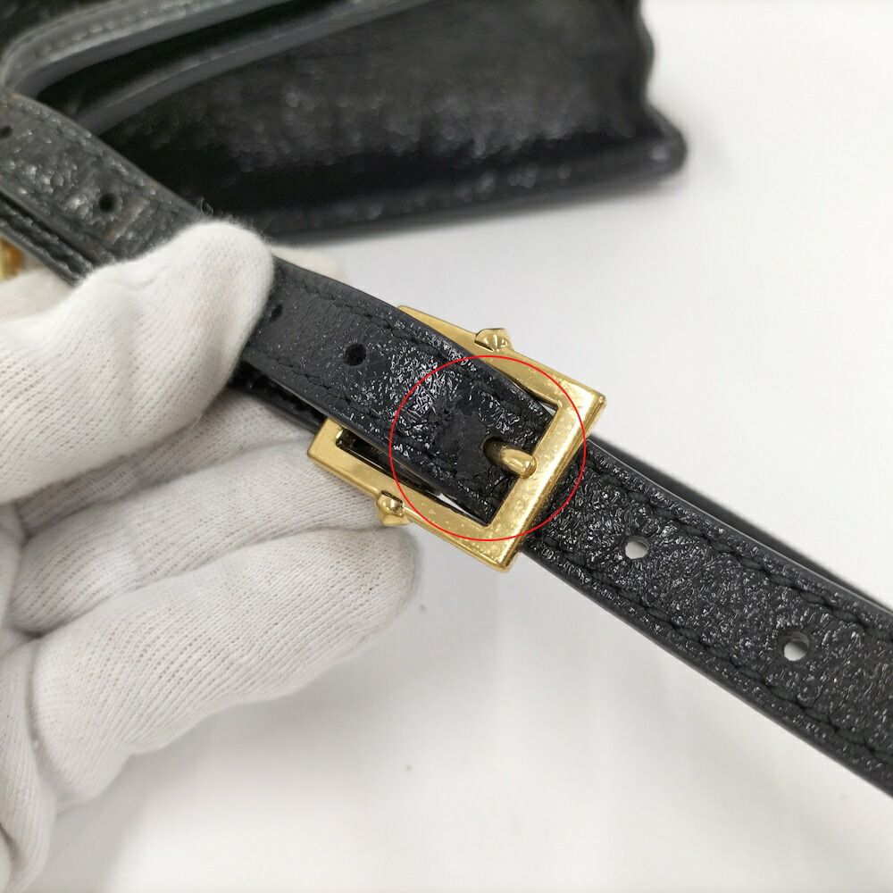Gucci Shoulder Bag Sherry Line Suede Black — view 7