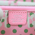Hermes Azap Long Silk in Wallet Epsom Rose Confetti Silver Y-engraved — view 5