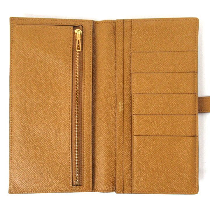 Hermes Bearn Souffle Wallet Veau Epsom Sesame Gold — view 7