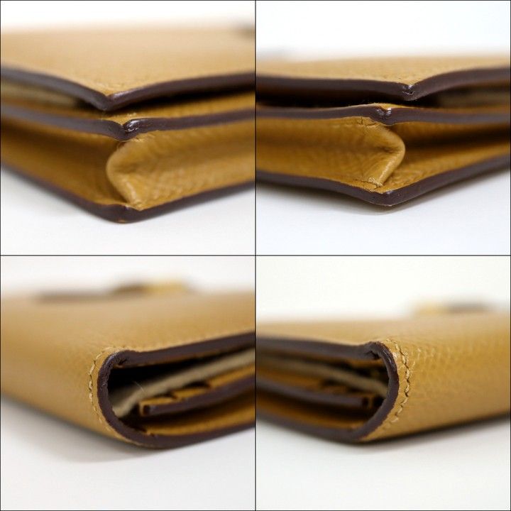 Hermes Bearn Souffle Wallet Veau Epsom Sesame Gold — view 6