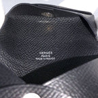 Hermes Bastia Epsom Coin Case Leather Black — view 7