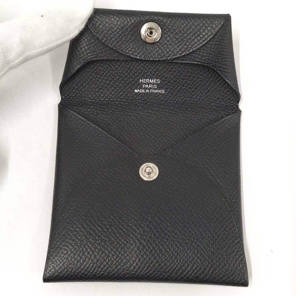 Hermes Bastia Epsom Coin Case Leather Black — view 2