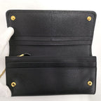 Prada Bifold Wallet Ribbon Leather Saffiano Black Nero — view 2