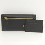 Prada Bifold Wallet Ribbon Leather Saffiano Black Nero — view 3