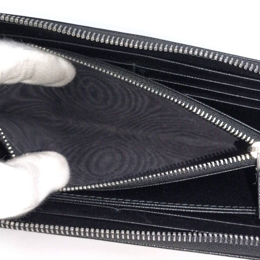 Prada Zip Around Wallet Leather Black — view 9