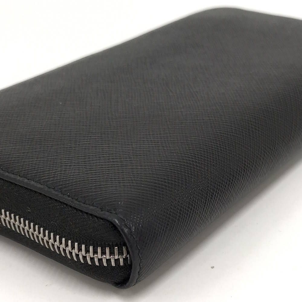 Prada Zip Around Wallet Leather Black — view 6