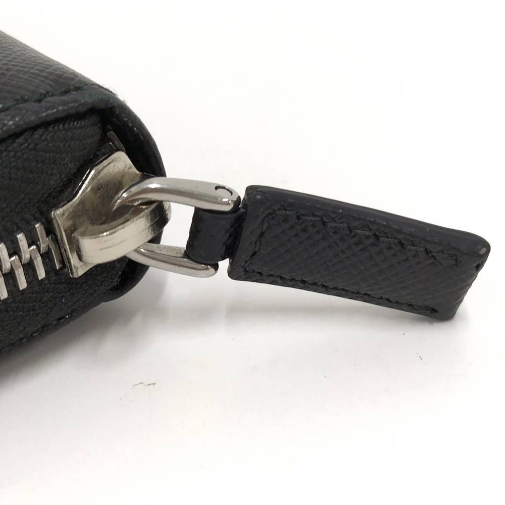 Prada Zip Around Wallet Leather Black — view 7