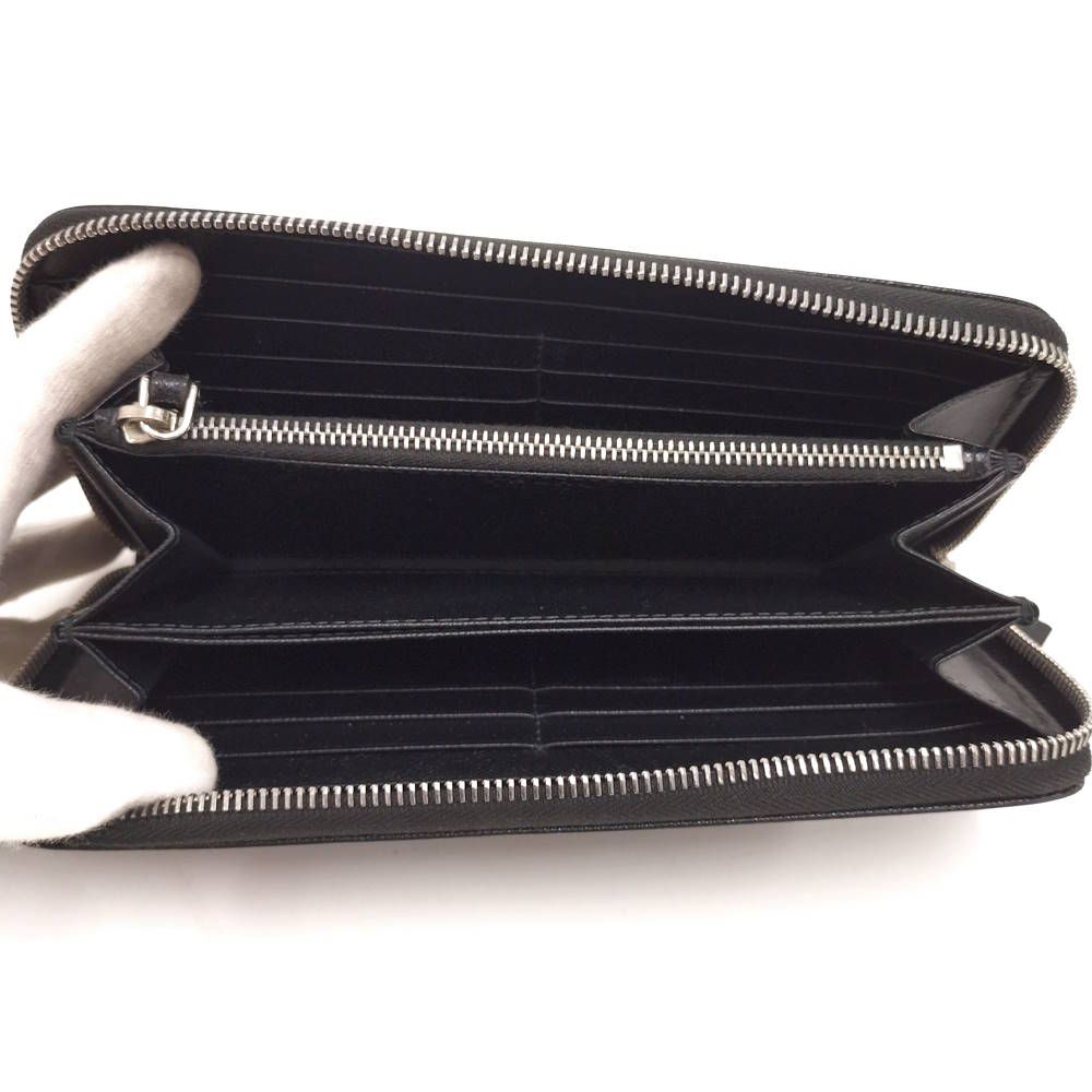 Prada Zip Around Wallet Leather Black — view 2