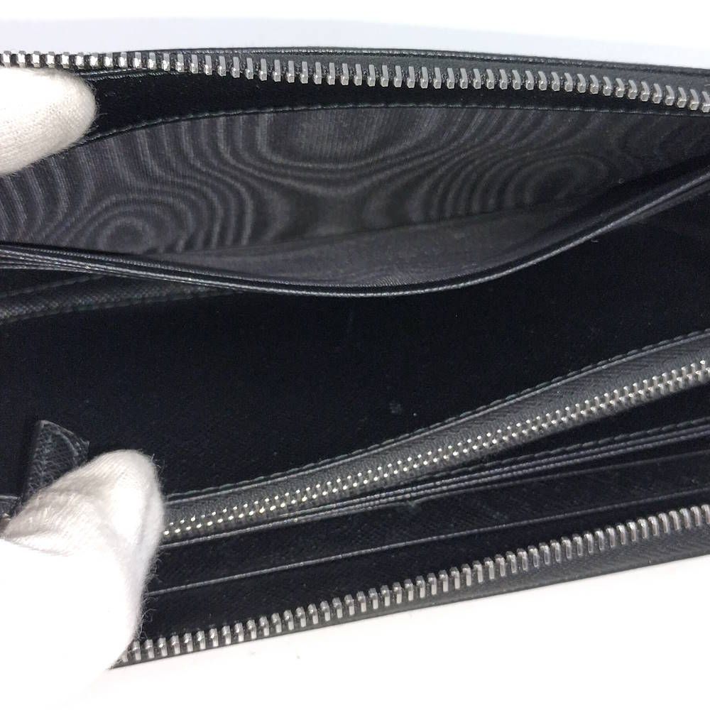 Prada Zip Around Wallet Leather Black — view 8