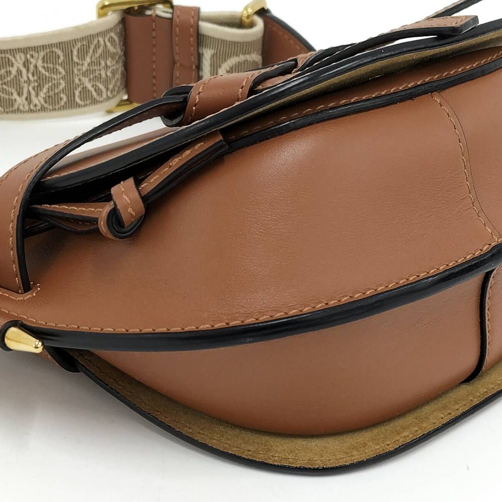 Loewe Gate Dual Mini Shoulder Bag Leather Camel — view 4