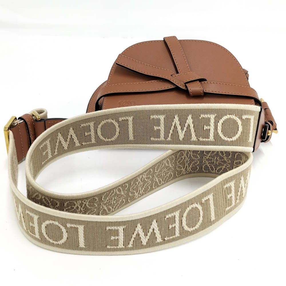 Loewe Gate Dual Mini Shoulder Bag Leather Camel — view 6