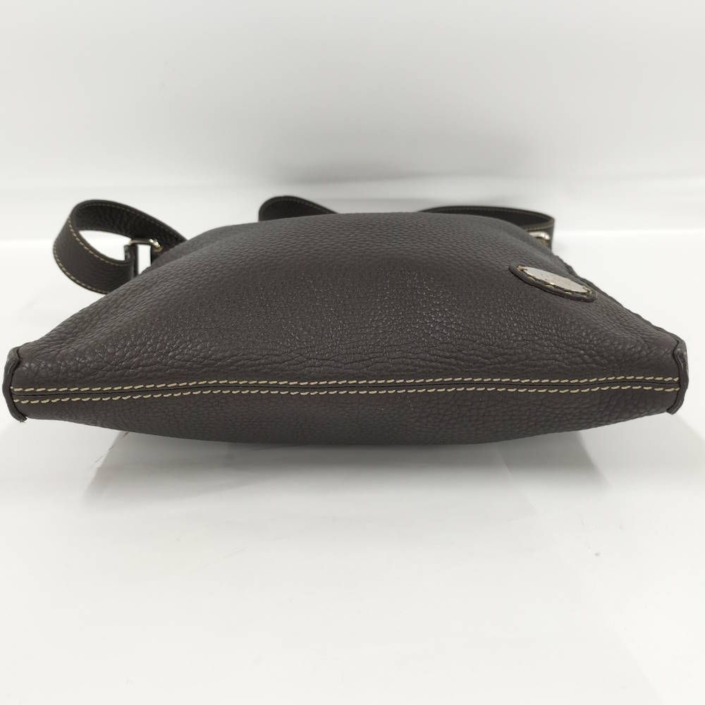 Fendi Selleria Shoulder Bag Leather Brown — view 4