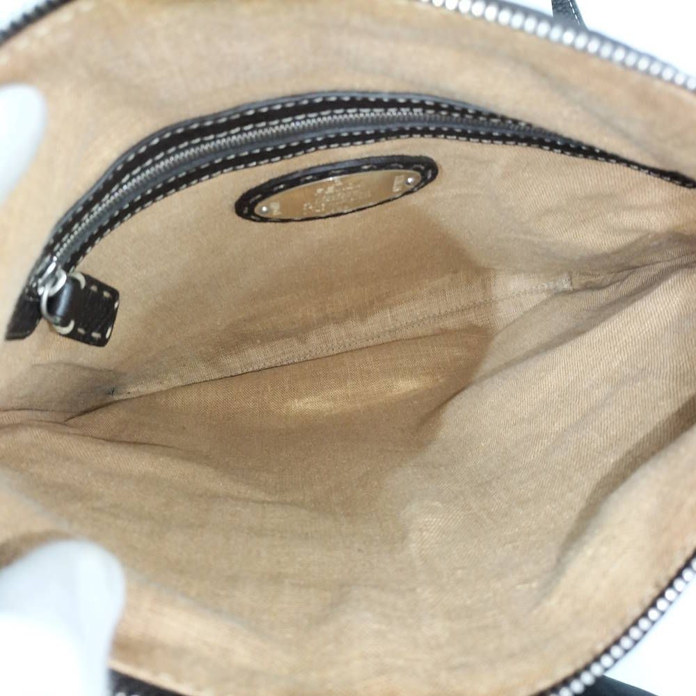 Fendi Selleria Shoulder Bag Leather Brown — view 9