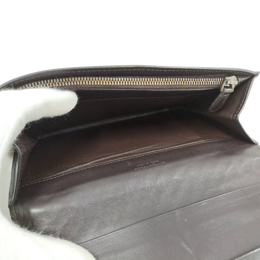 Bottega Veneta Bifold Wallet Intrecciato Leather Dark Brown — view 8
