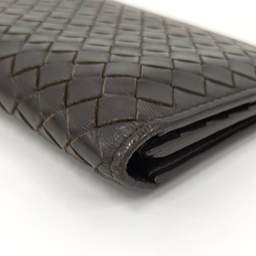 Bottega Veneta Bifold Wallet Intrecciato Leather Dark Brown — view 5