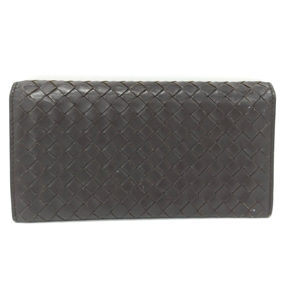 Bottega Veneta Bifold Wallet Intrecciato Leather Dark Brown — view 4