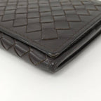 Bottega Veneta Bifold Wallet Intrecciato Leather Dark Brown — view 6