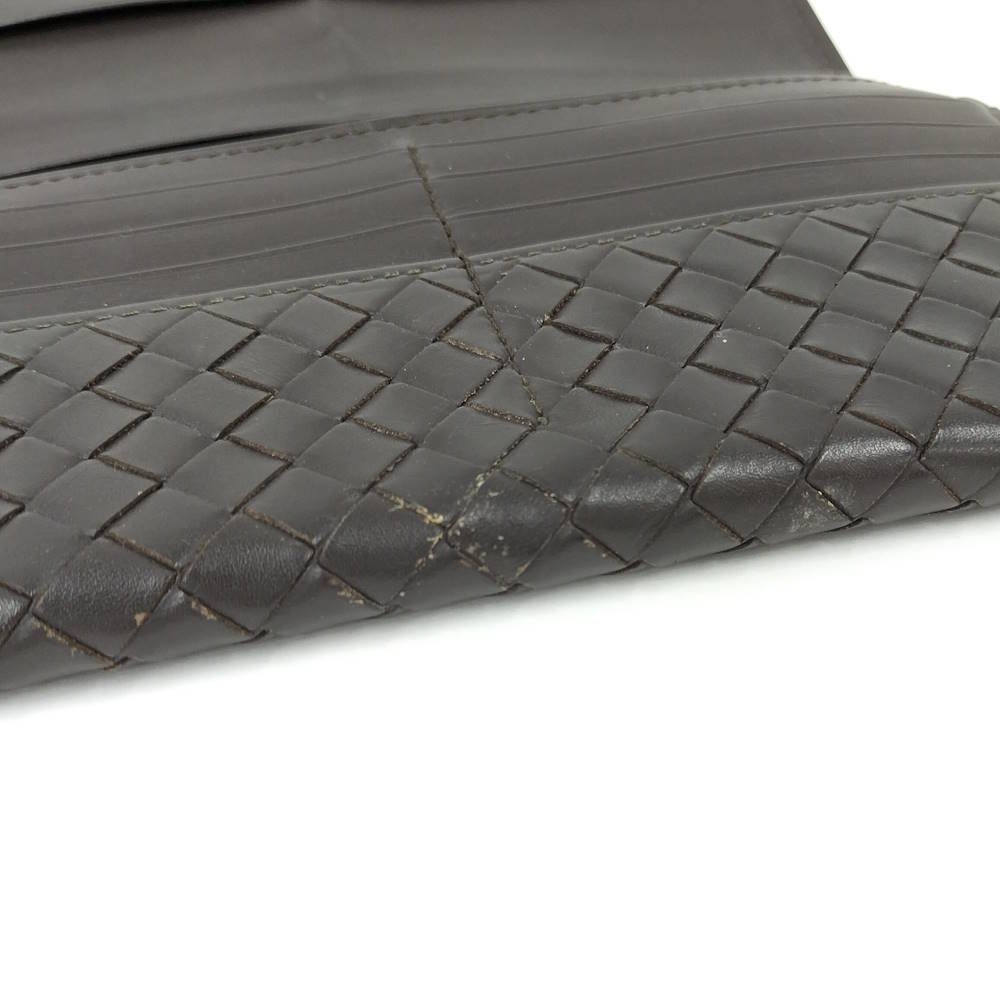 Bottega Veneta Bifold Wallet Intrecciato Leather Dark Brown — view 7