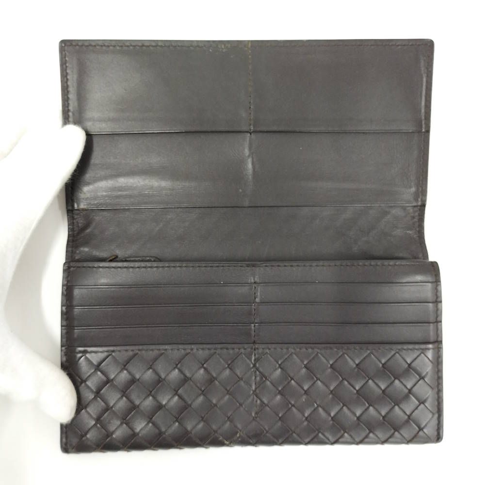 Bottega Veneta Bifold Wallet Intrecciato Leather Dark Brown — view 2