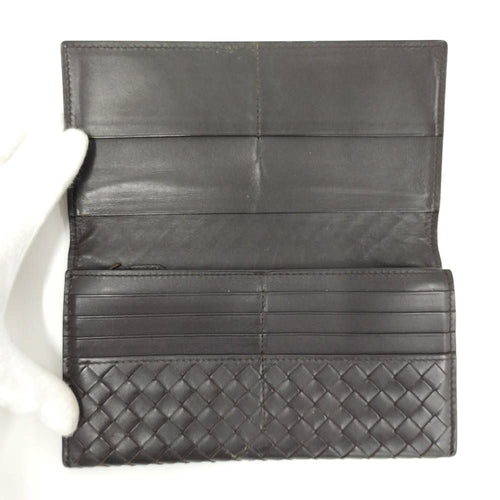 Bottega Veneta Bifold Wallet Intrecciato Leather Dark Brown — view 2