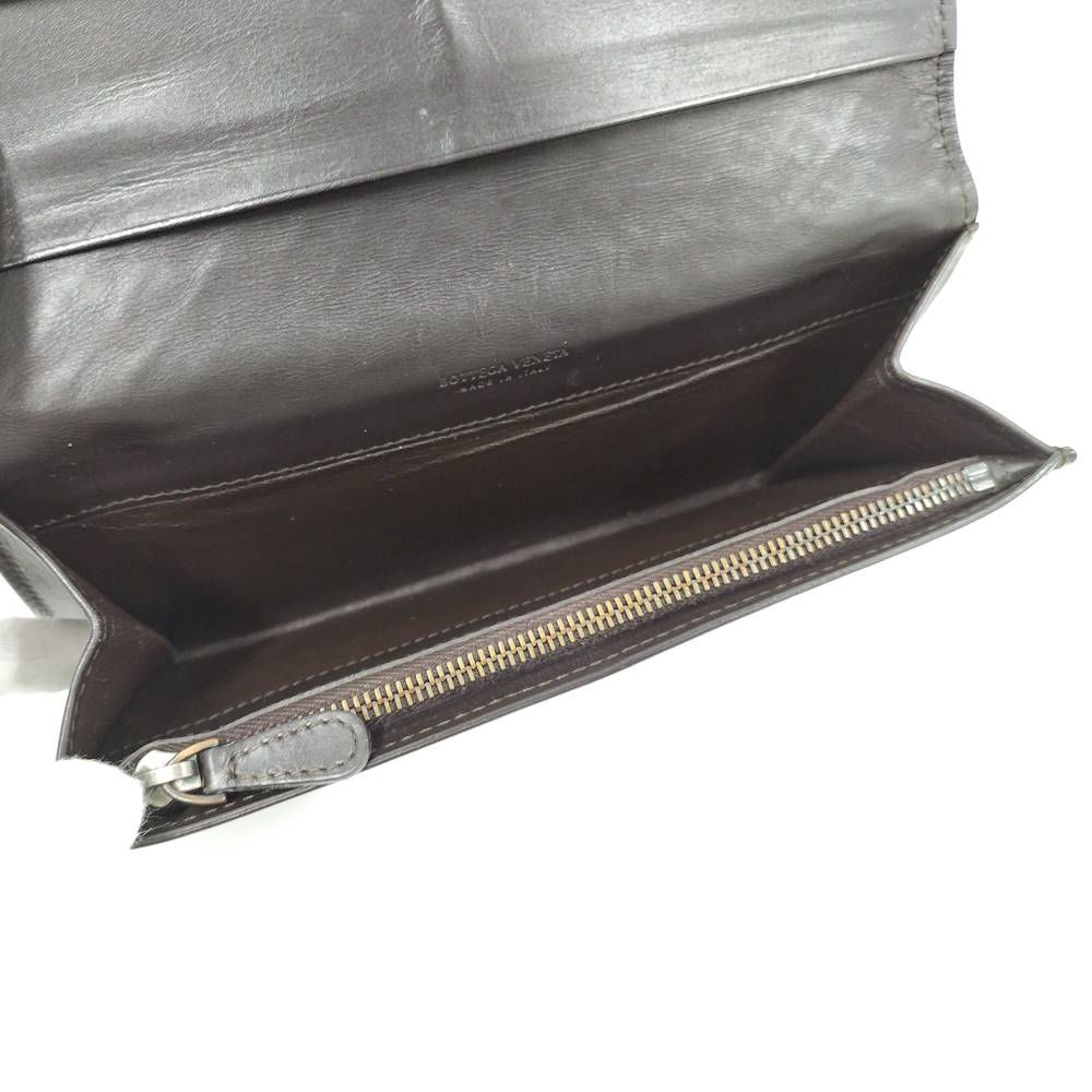 Bottega Veneta Bifold Wallet Intrecciato Leather Dark Brown — view 3