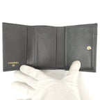 Chanel Classic Small Flap Wallet Trifold Quilted Gray — view 2