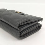 Chanel Classic Small Flap Wallet Trifold Quilted Gray — view 4