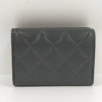 Chanel Classic Small Flap Wallet Trifold Quilted Gray — view 3