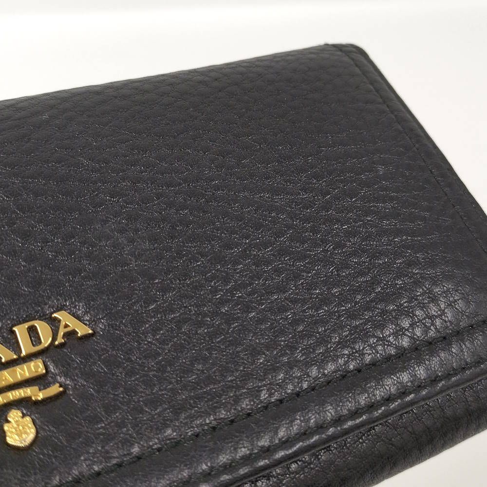 Prada Vitello Daino Wallet Leather Black — view 6
