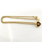 Chanel Necklace Heart CC Logo Plated Gold — view 4