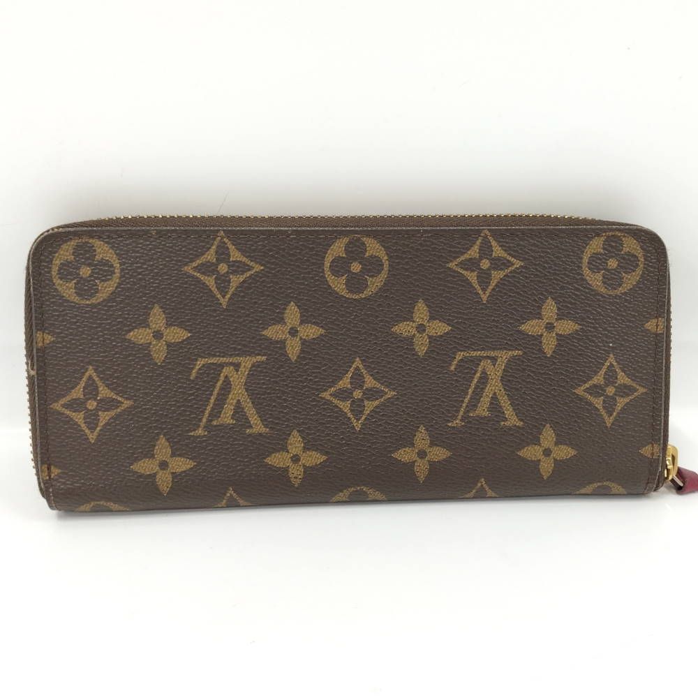 Louis Vuitton Portefeuille Clemence Zip Around Wallet Monogram Fuchsia Pink — view 3