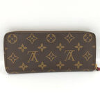 Louis Vuitton Portefeuille Clemence Zip Around Wallet Monogram Fuchsia Pink — view 3