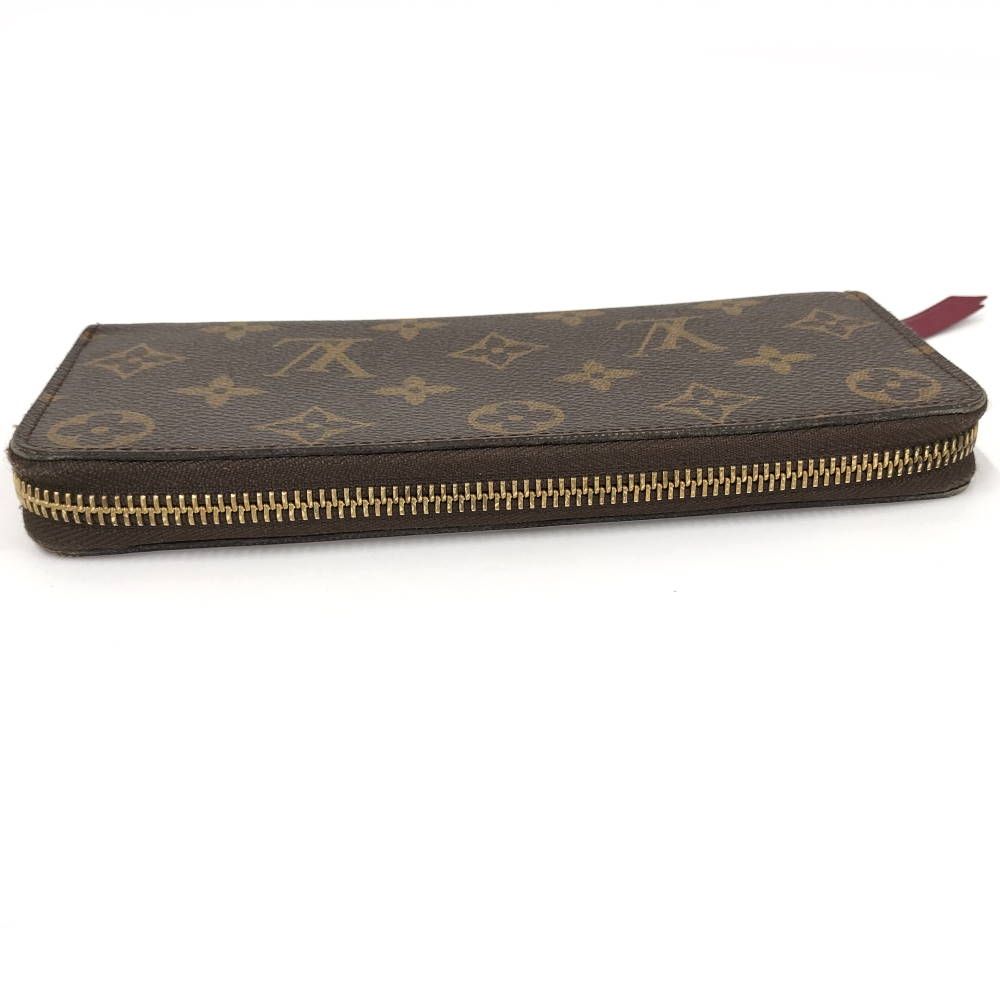 Louis Vuitton Portefeuille Clemence Zip Around Wallet Monogram Fuchsia Pink — view 6