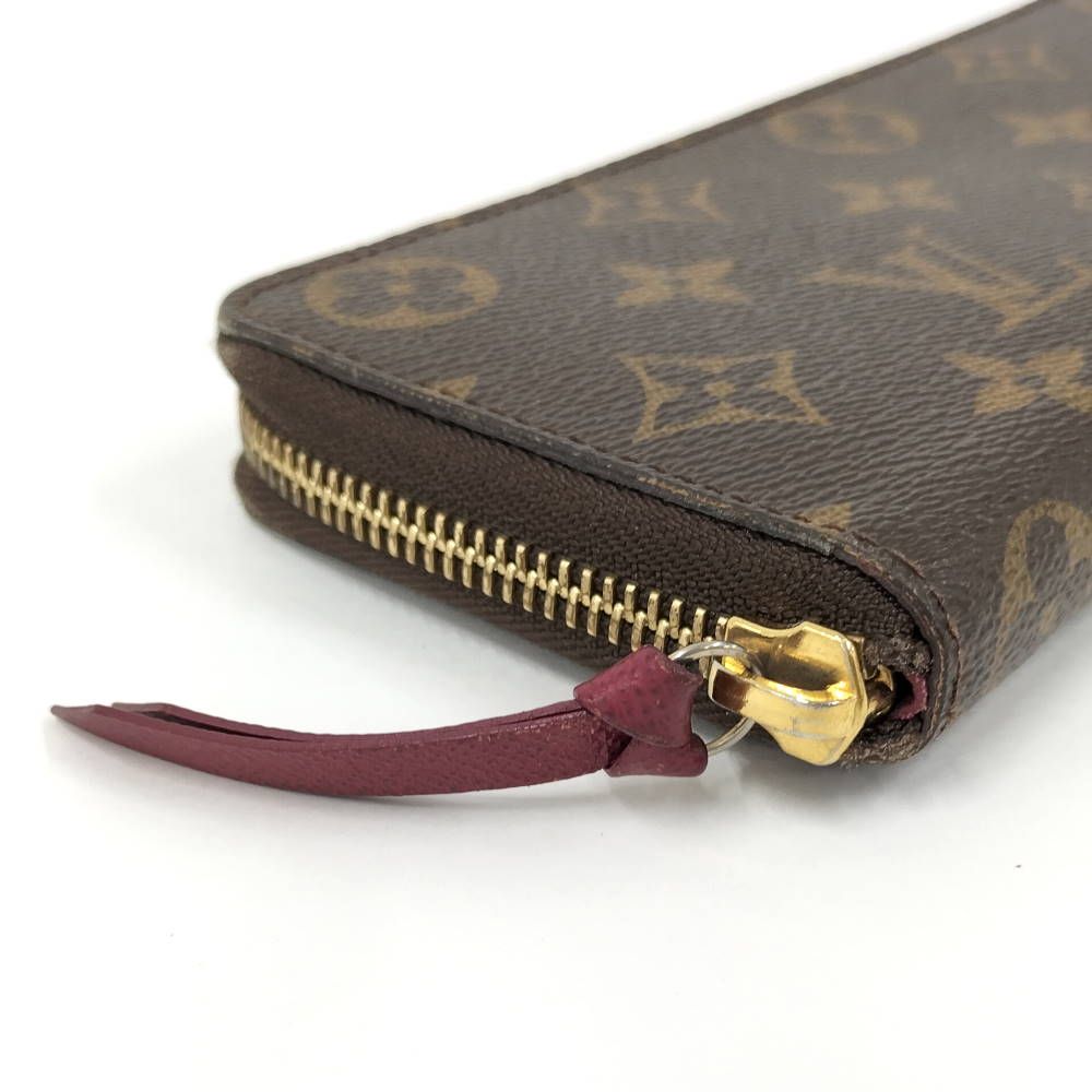 Louis Vuitton Portefeuille Clemence Zip Around Wallet Monogram Fuchsia Pink — view 5