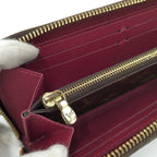 Louis Vuitton Portefeuille Clemence Zip Around Wallet Monogram Fuchsia Pink — view 7
