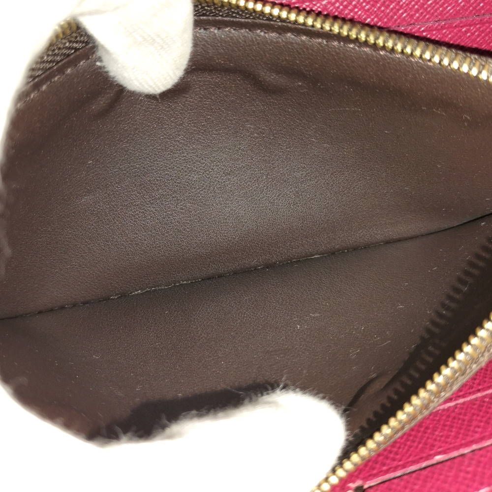 Louis Vuitton Portefeuille Clemence Zip Around Wallet Monogram Fuchsia Pink — view 9