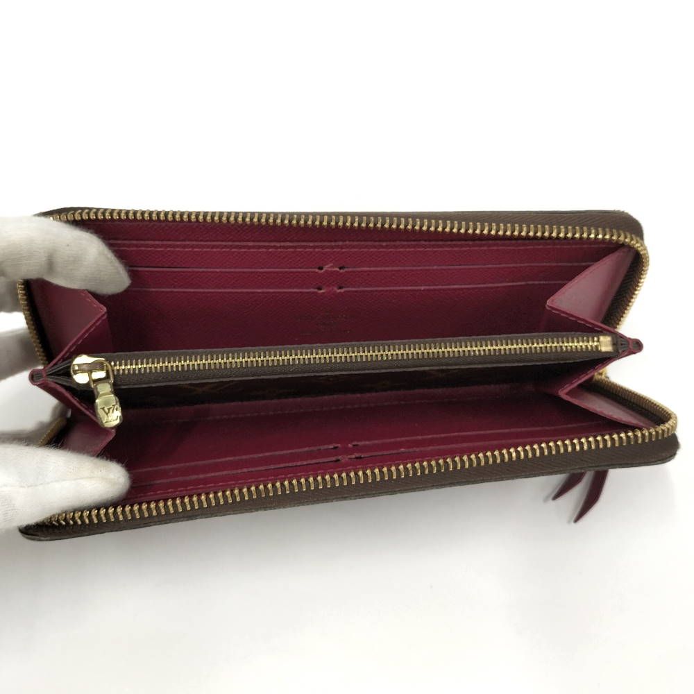 Louis Vuitton Portefeuille Clemence Zip Around Wallet Monogram Fuchsia Pink — view 2