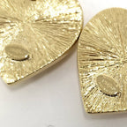 Chanel Earrings Heart CC Logo Plated Gold — view 9
