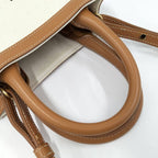 Celine Vertical Cover Mini 2-Way Shoulder Bag Canvas Leather Ivory — view 6