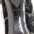 Louis Vuitton Short Boots Silhouette Line 39 Velour Black — view 9