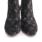 Louis Vuitton Short Boots Silhouette Line 39 Velour Black — view 6